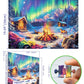 Blueforest 1000 Piece Jigsaw Puzzle For Adults - Winter'S Night Bonfire | Challenging Northern Lights Design | Impossible Hard D