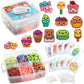 SCS Direct 4,000pc Fuse Beads Sweet Treats w CASE -17 Colors, 12 Unique Templates, 2 Peg Boards, Tweezers, Ironing Paper - Bulk 