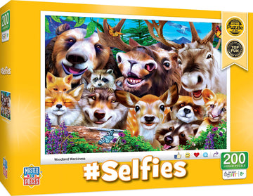 Masterpieces 200 Piece Jigsaw Puzzle For Kids - #Selfies Woodland Wackiness - 14'X19'