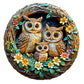 Wooden Puzzles For Adults - 3D Vision Effects Owl Family Wooden Jigsaw Puzzle - Unique Animal Shaped Wood Puzzles Adult - Creati