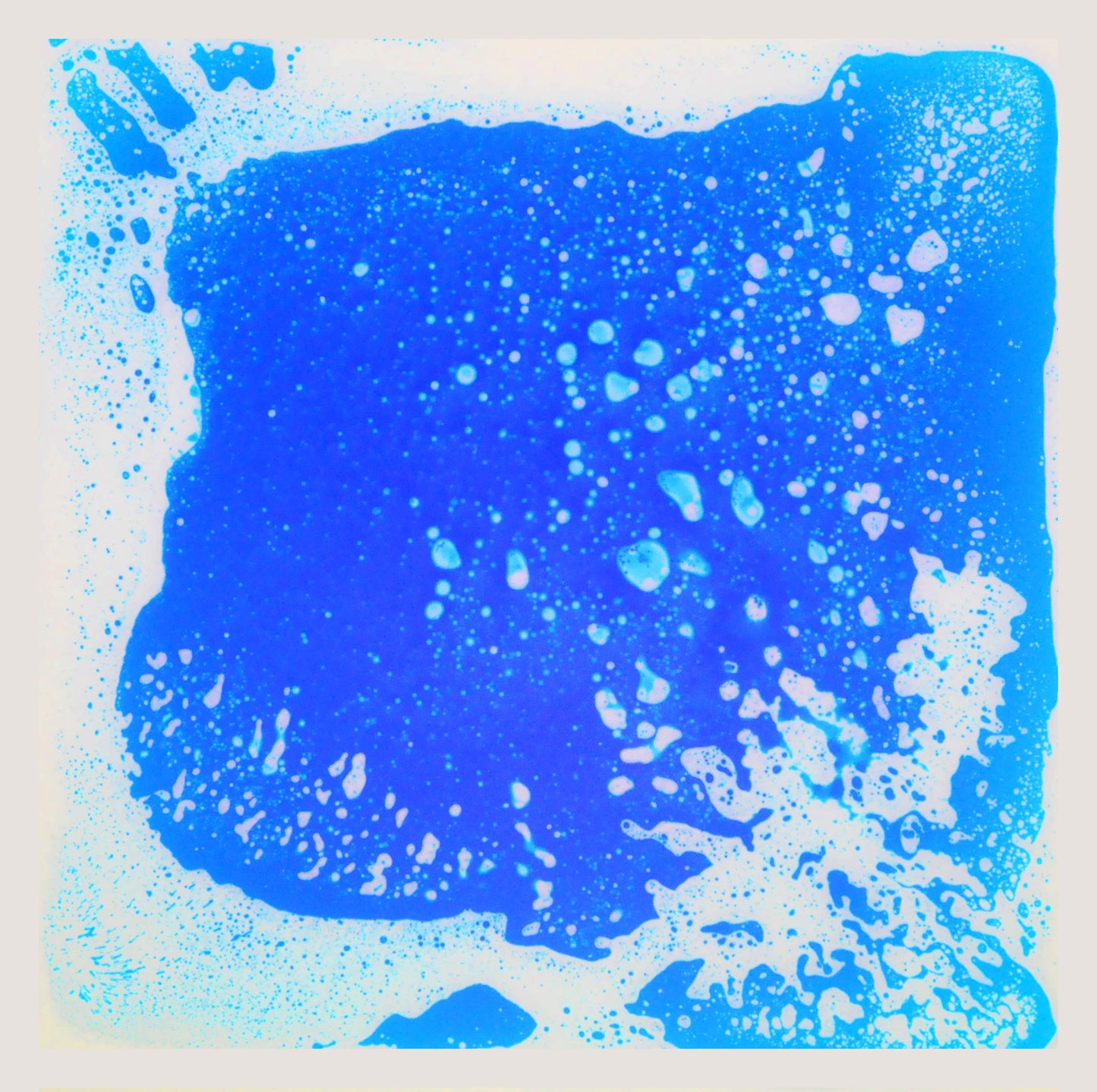 12 Inch X 12 Inch Colorful Liquid Floor Tile Mat For Kids, Bright Blue, Astm, Bs En71, Cpsia Certified