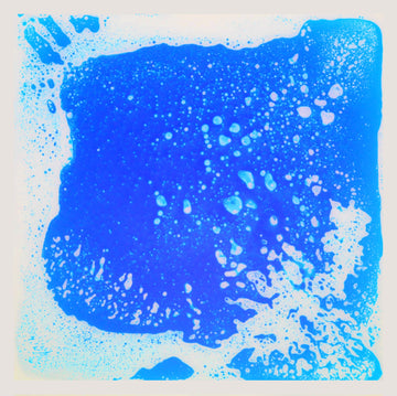 12 Inch X 12 Inch Colorful Liquid Floor Tile Mat For Kids, Bright Blue, Astm, Bs En71, Cpsia Certified