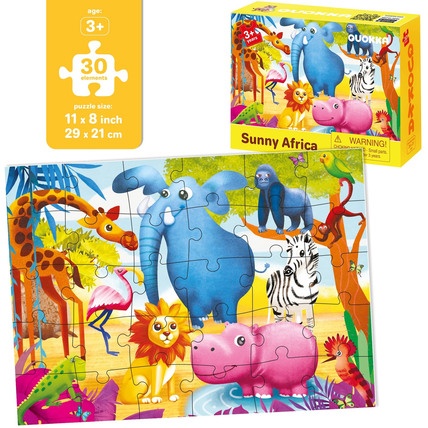 Quokka Puzzles For Toddlers 3-5 - 4 X 30 Pieces Puzzles For Kids Ages 2-4 - Animal Learning Jigsaw Puzzles For Kids 4-6 Years Old - Educational Toys For Boy And Girl