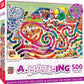 MasterPieces A-Maze-Ing 500 Piece Jigsaw Puzzle for Adults, Family, Or Youth - Dominoes - 15x21