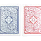 Copag *4-Color Faces* Legacy Design 100% Plastic Playing Cards, Poker Size (Standard) Jumbo Index Red/Blue Double Deck Set