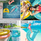 POZA Inflatable Pool Float Chair - Sparkle Confetti Lounge Inflatable Pool Floats  2 Built in Cup Holders and Handles  mature-themed Inflatable Pool Lounger Floating Chair for Beach  Lake  Pool - 48x38 Inches