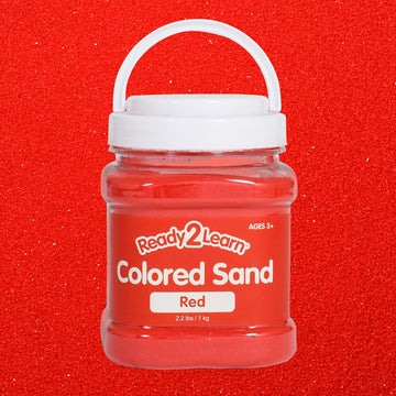 READY 2 LEARN Colored Sand | Red | 2.2 lbs | Play Sand for Kids | Perfect for Arts and Crafts, Sensory Bins, Wedding Decorations