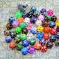 SmartDealsPro 50-Pack 20 Sided Dice D20 Polyhedral Dice with Pouch for DND RPG MTG Table Game