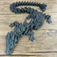 Munnygrubbers - Xl 26' Crystal Dragon Fidget Toy - Heavy Duty - 3D Printed Flexible Articulating Dragon Plastic Collectible Figurine - Surprise Egg Compatible - (Magic Blue Dragon)