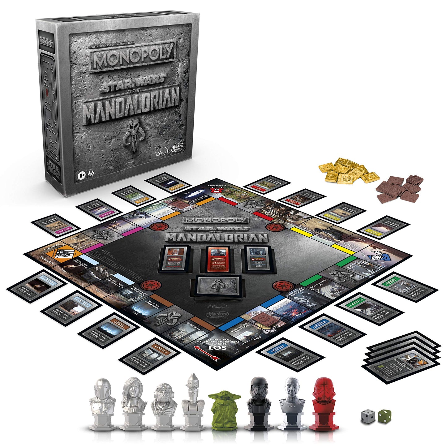 Hasbro Gaming Monopoly: Star Wars Mandalorian Edition Board Game - Protect Baby Yoda, Grey, Model F1276, Cardboard