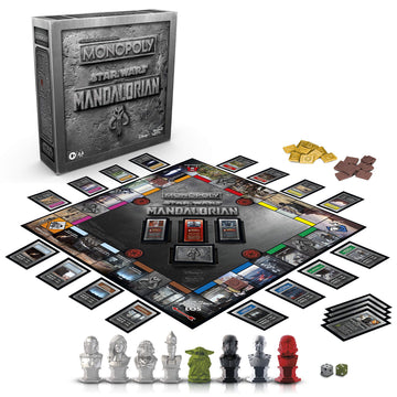 Hasbro Gaming Monopoly: Star Wars Mandalorian Edition Board Game - Protect Baby Yoda, Grey, Model F1276, Cardboard