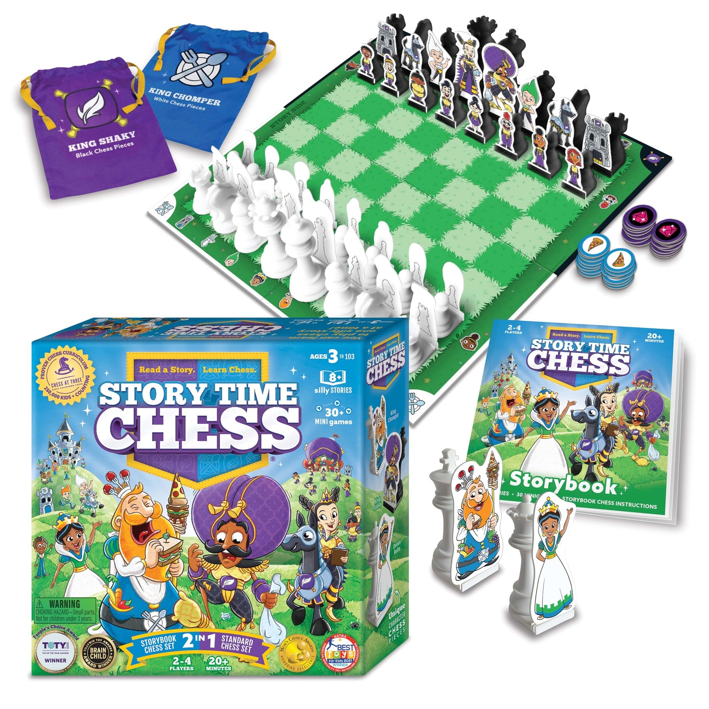 Story Time Chess - 2021 Toy Of The Year Award Winner - Kids Chess Sets, Beginners Chess, Chess For Kids, Chess Game Toddlers, Learning Games For Kids, Chess For Beginners, No Stress Chess Game