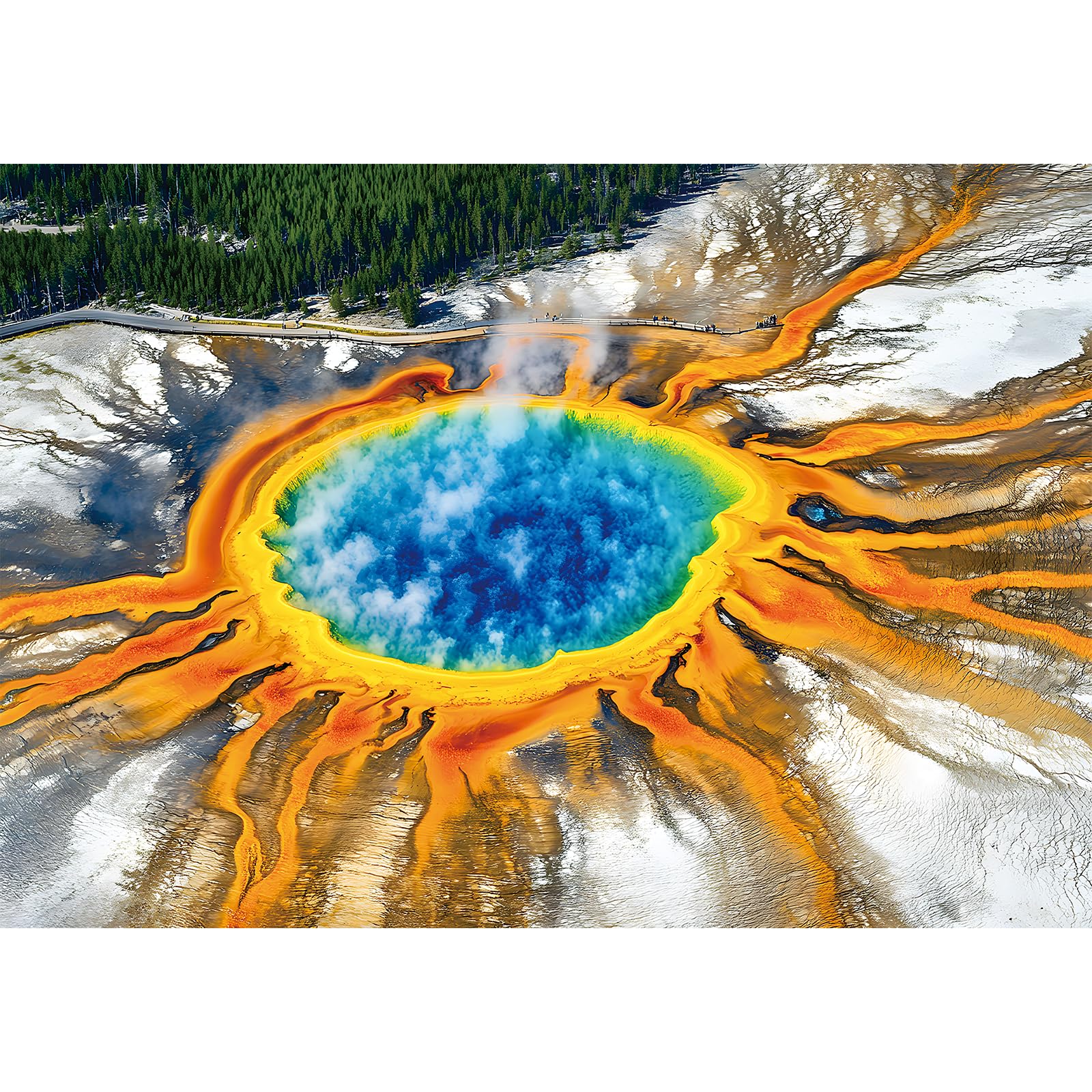 2000 Piece Jigsaw Puzzle for Adults - Grand Prismatic Spring Yellowstone, Challenging Nature Puzzle, Recycled Paper, Puzzles 200