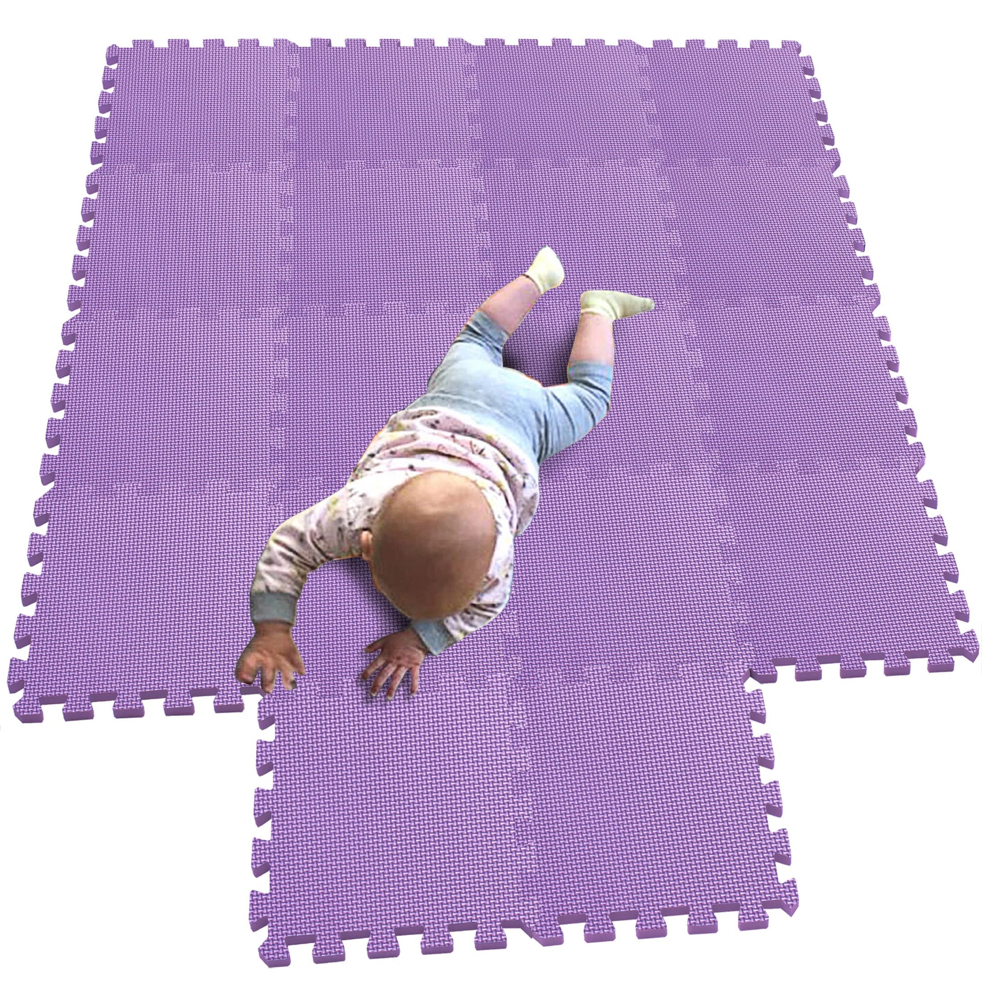 MQIAOHAM 18 Pieces Puzzle Play Mats, Soft Baby Play Mat, Kids Interlocking Foam Floor Tiles, Toddlers Carpet Playmats G301018-11