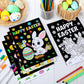 Zhanmai 30 Pcs Easter Day Coloring Posters Easter Eggs DIY Spring Easter Day Crafts Bulk Color Your Own Posters Bunny Basket Car