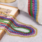 Biubumtu Mardi Gras Beads, 30Pcs Colorful Bead Necklace, 6 Kinds of 33'' Beaded Necklace Bulk Costume Stuff, Festival Parade Thr