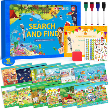 Preschool Learning Activities, Search And Find Books For Kids Ages 3,4,5,6, Montessori Busy Book For Toddlers, Educational Trave
