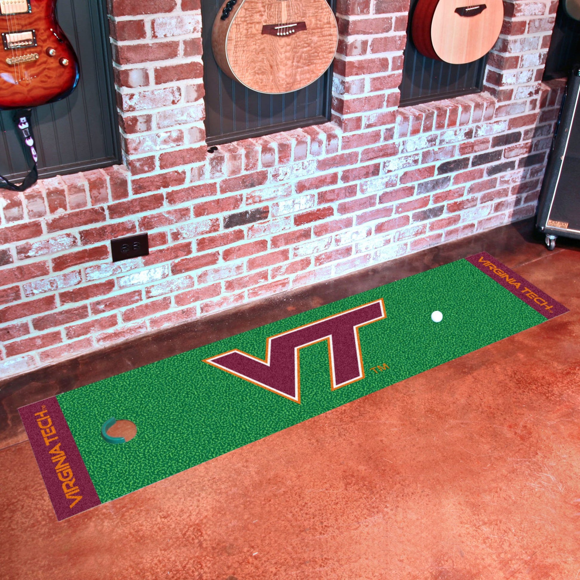 FANMATS NCAA Virginia Tech Hokies Nylon Face Putting Green Mat , 18x72