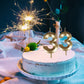 Bailym 33rd Birthday Candles, Glitter Gold Cake Topper, 1.3 Inch, Synthetic Wax for Party Decorations