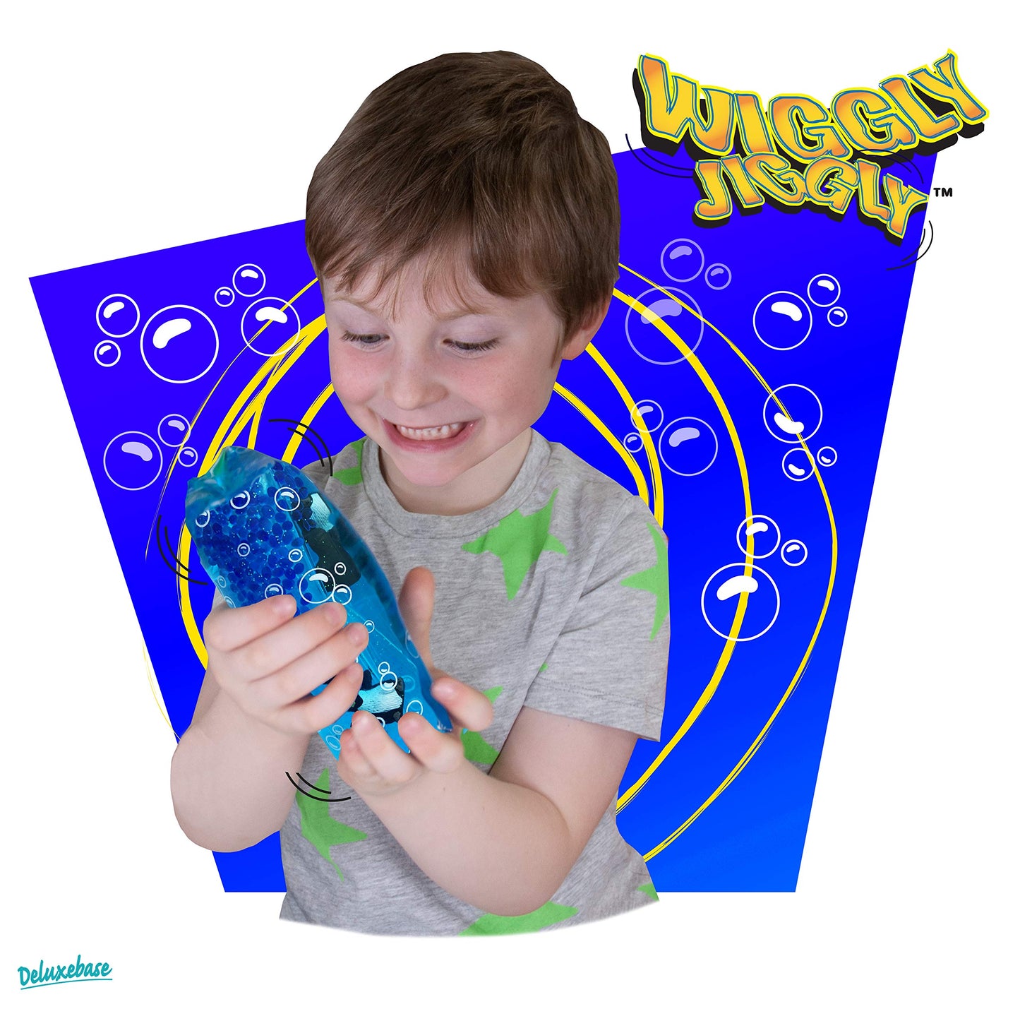 Wiggly Jiggly - Penguin from Deluxebase. Large Super Squishy Water Snake Fidget Toy with Penguin Figures. Great Sensory Toy for