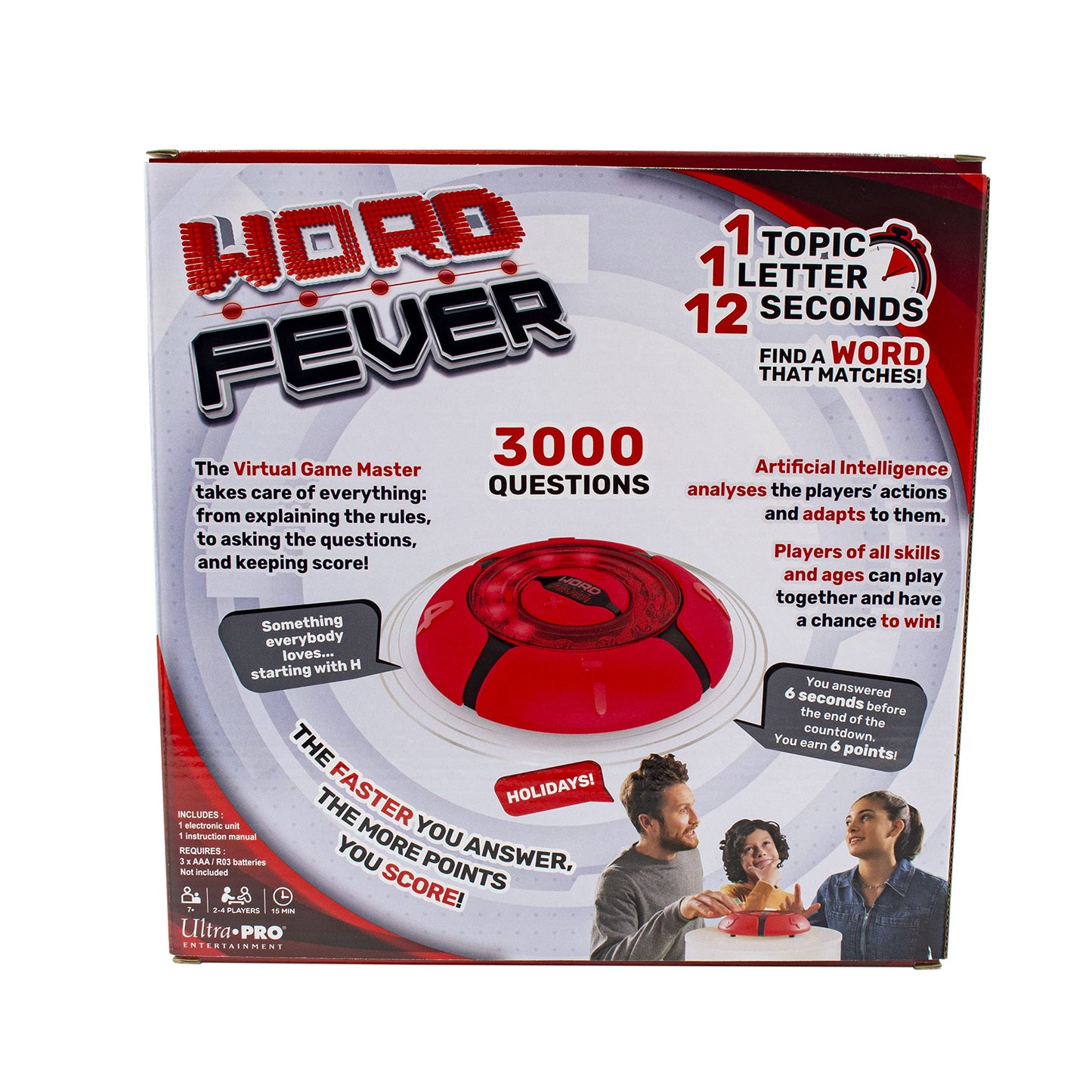 Word Fever - The Electronic Charades Game, Fun Game For Up To 4 Players, Over 250 Fun Filled Topics Ran By The Electronic Game Master, Who Will Answer The Fastest And Score The Most Points
