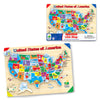 The Learning Journey USA Map Puzzle - Multi Color, Recycled Material, 40cm - Educational Toys for Kids Ages 3+ - Model 501726