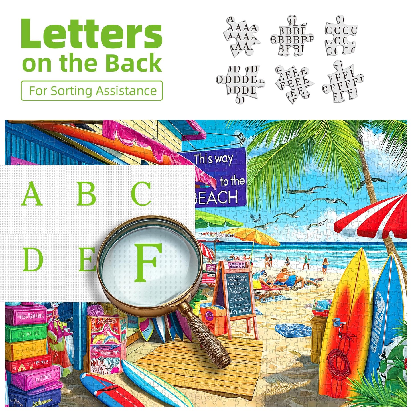 Beach Shop Puzzles For Adults 1000 Pieces Summer Surf Shack Puzzle For Adults Jigsaw Puzzles 1000 Pieces With Letters On Back Ha