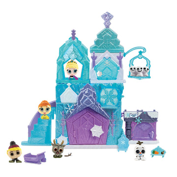 Disney Doorables Deluxe 15-Piece Frozen Ice Palace Playset, 1-Inch Collectible Figures, Kids Toys For Ages 3 Up, Amazon Exclusive By Just Play