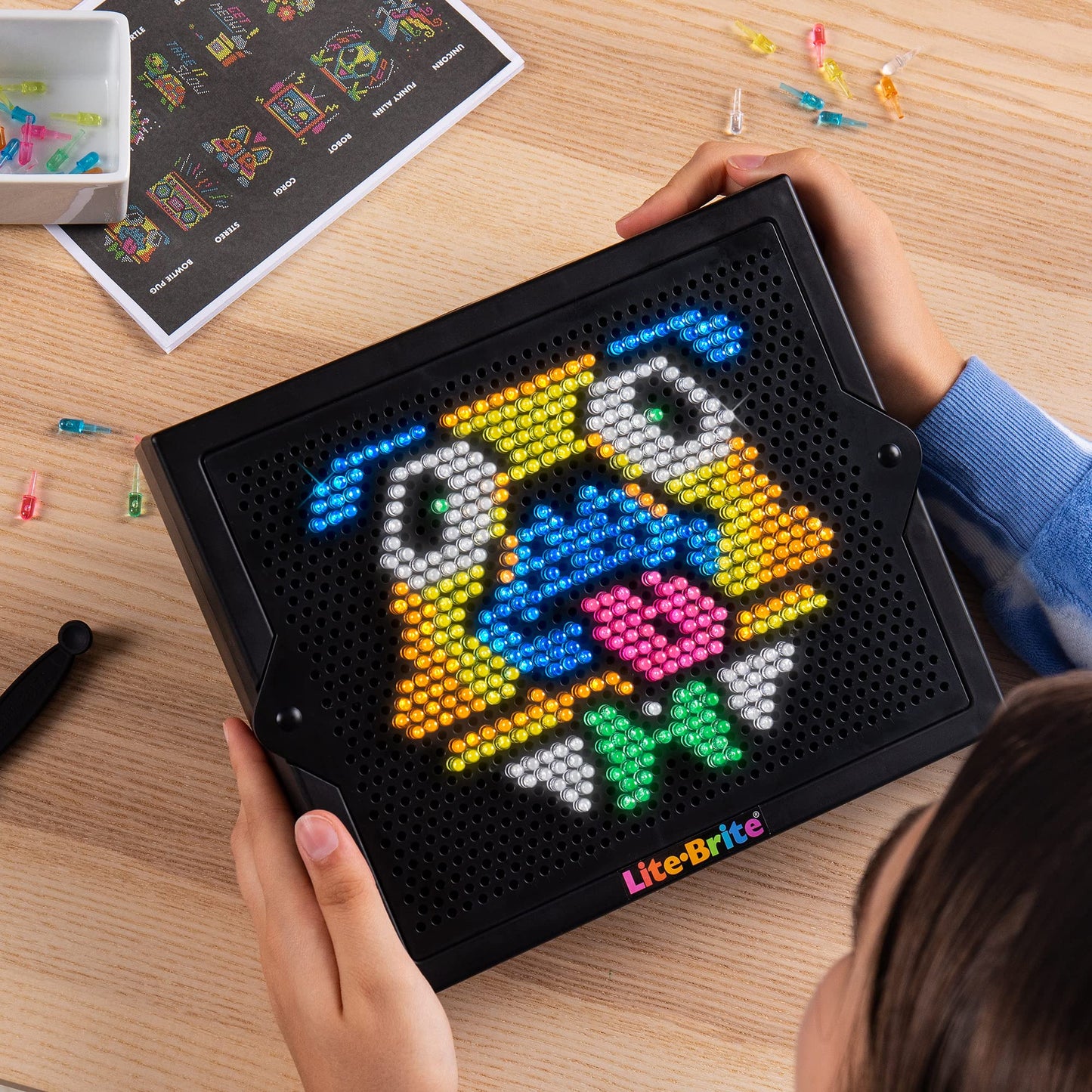 Lite Brite Super Bright Hd - Creative Retro Light-Up Screen – Educational Play For Children – Enhances Creativity & Fine Motor Skills, Gift For Boys And Girls Ages 6+