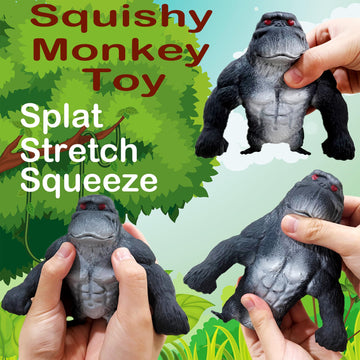 Squishy Monkey World Toy Stretchy Monkey Stress Balls For Kids (1-Pack) Monkey Splat Gorilla Toy Squishy Fidget Toys Stress Reli
