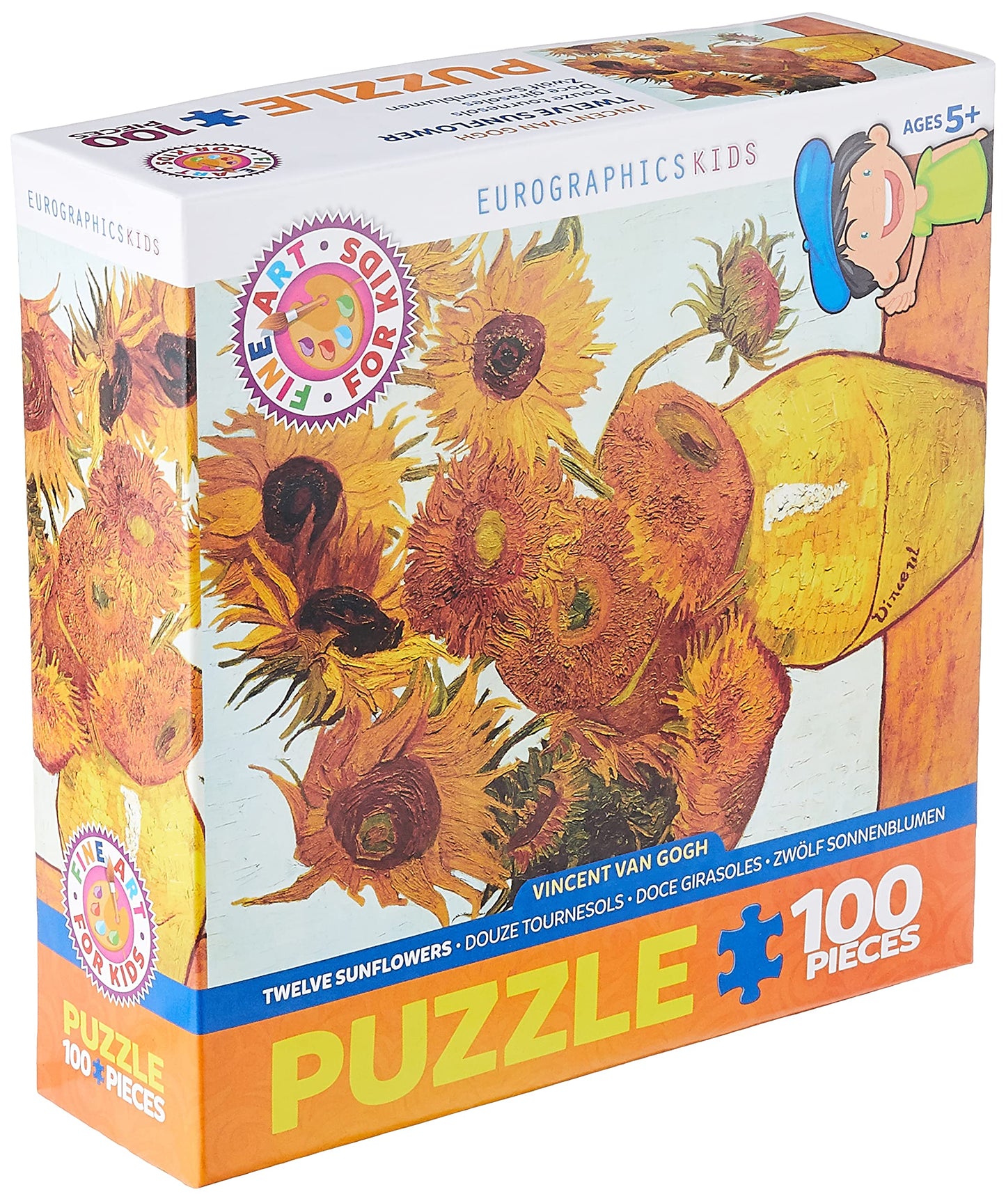 Eurographics Twelve Sunflowers By Vincent Van Gogh 100-Piece Puzzle