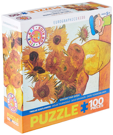 Eurographics Twelve Sunflowers By Vincent Van Gogh 100-Piece Puzzle