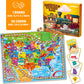 Quokka 3X Set Learning Board Games For Kids 6-8 - Educational Trivia Cards Ages 8-12 | Travel United States | World Map | Explor