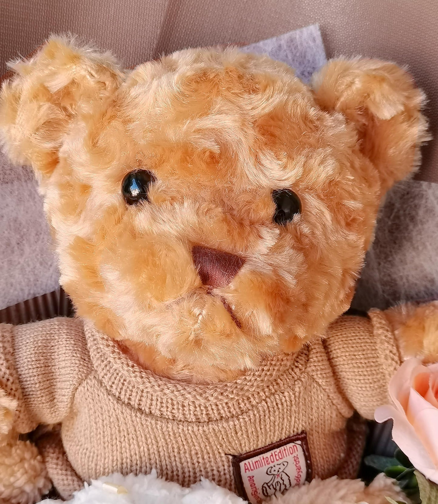 Cute Bear Bouquet - Handmade Plush Bear Bouquet With Cute Soap Flower For Any Occasions, Birthday, Bridal Shower, Graduation Etc