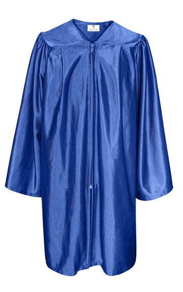 Gradplaza Shiny Choir Robe Kindergarten Preschool Graduation Gown Shiny Graduation Gown For Kids Royal Blue Size 36