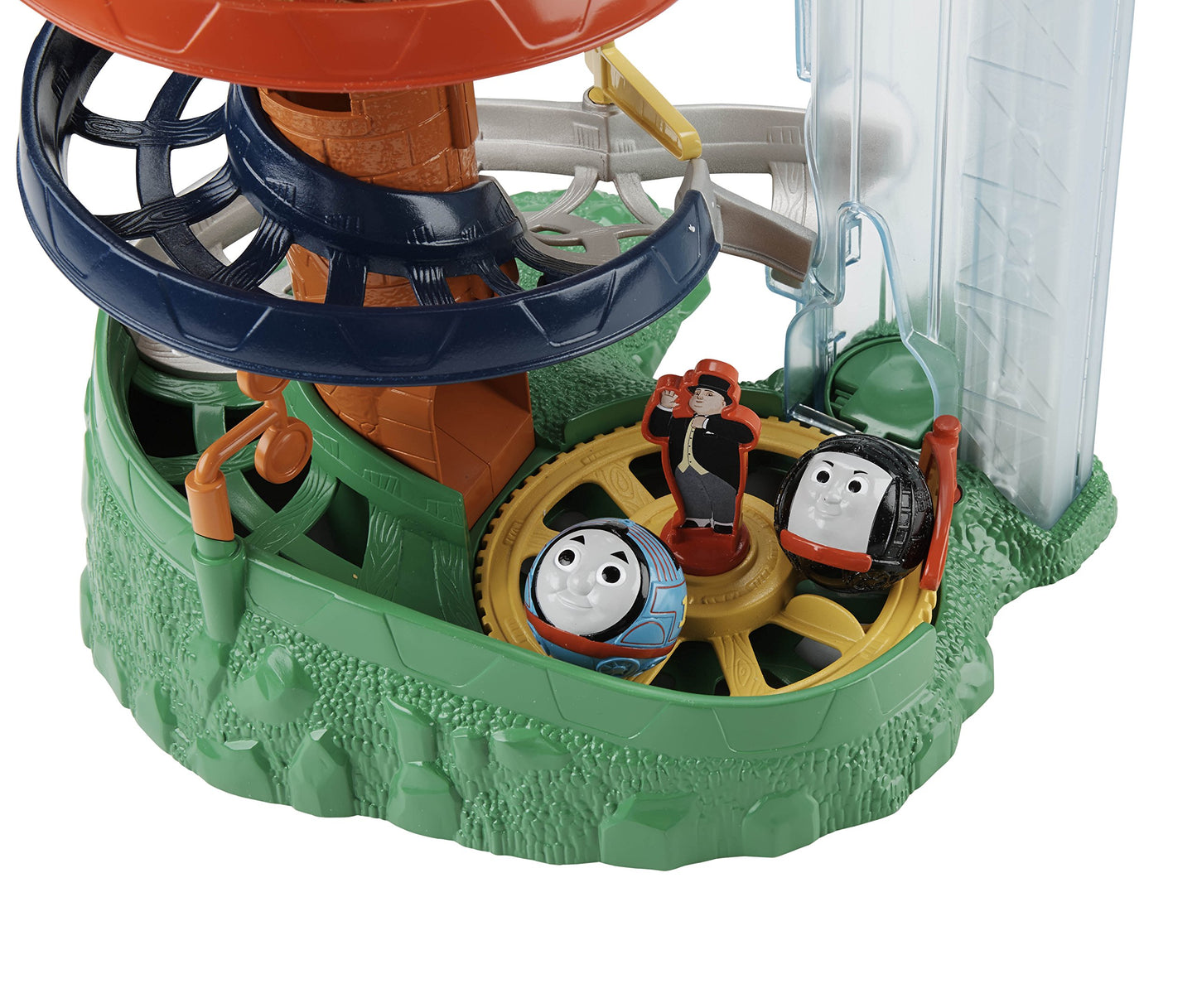 THOMAS & FRIENDS Rail Rollers Spiral Station Toy, Red Plastic, Model CDN20