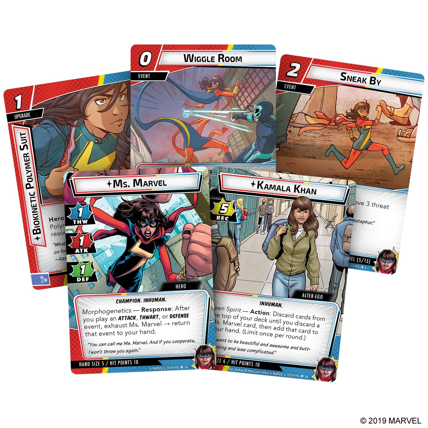 Marvel Champions The Card Game Ms. Marvel Hero Pack - Superhero Strategy Game, Cooperative Game For Kids And Adults, Ages 14+, 1