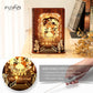 FUNPOLA 3D Puzzle Nightlight - DIY LED Book Lamp, Wood Decor for Kids & Adults, Alice in Wonderland Model