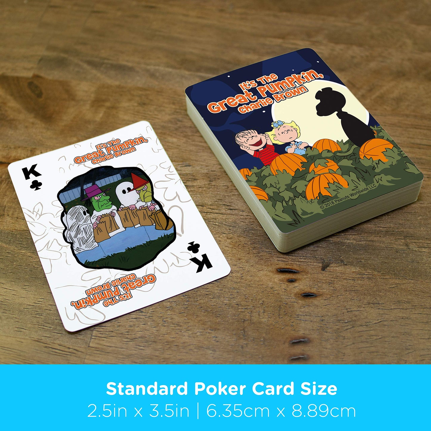 AQUARIUS Peanuts Great Pumpkin Playing Cards - Peanuts Themed Deck of Cards for Your Favorite Card Games - Officially Licensed P