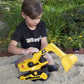 CAT Power Haulers Excavator - Yellow Construction Vehicle with Motion Drive, Lights & Sounds for Kids Ages 3+, Model 82268