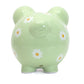 Child To Cherish Ceramic Piggy Bank For Girls, Daisy Green