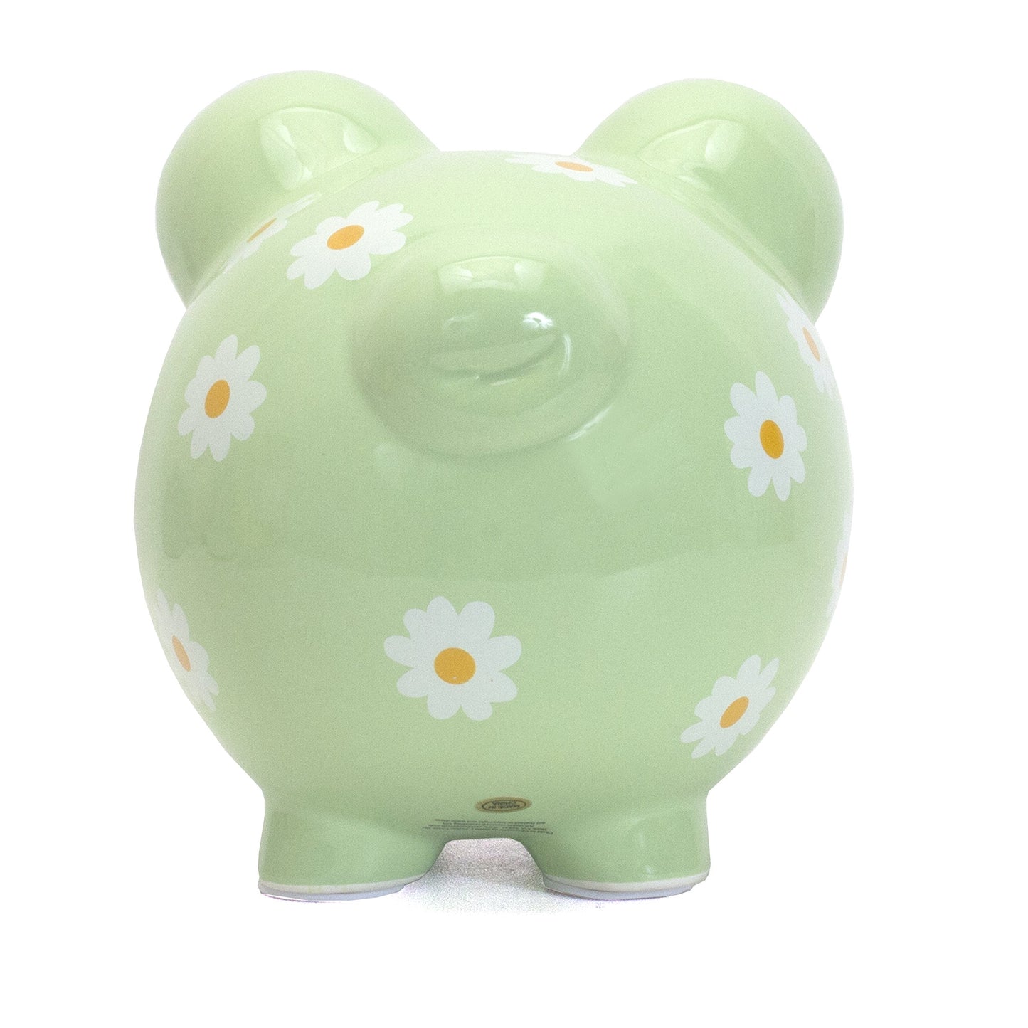 Child To Cherish Ceramic Piggy Bank For Girls, Daisy Green