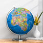 Waldauge 9'' Illuminated World Globe With Stand, Educational Globes For Kids Learning, Colorful Hd World Map Details, Led Globe