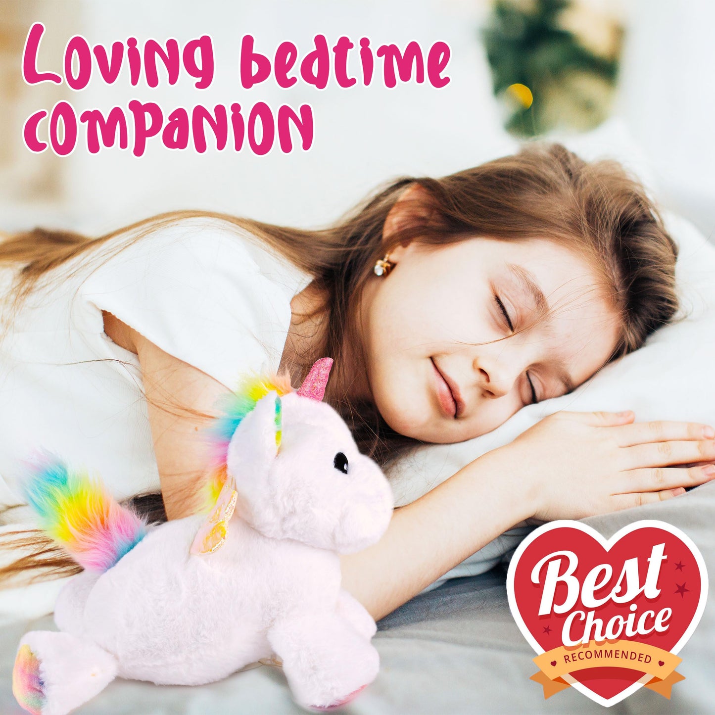 Tumtotz Plush Mommy Unicorn Stuffed Animal with 4 Baby Unicorns - Rainbow Colors, One Size, Perfect Gift for Girls Ages 3-8