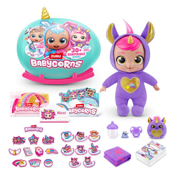 Babycorns Interactive Baby Doll Series 1 Large (Unicorn) By Zuru With Lights And Sounds, Magical Babydolls, Surprise, Unboxing,