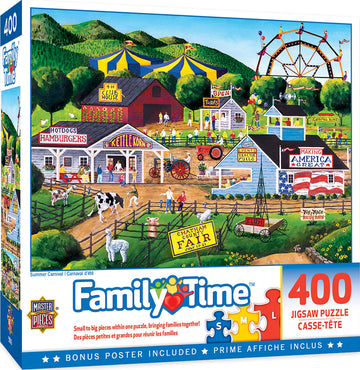 Masterpieces 400 Piece Jigsaw Puzzle For Adults, Family, Or Youth - Summer Carnival - 18''X24''
