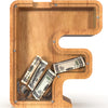 Sulevalt 12 Extra Large Wooden Letter Piggy Banks - Piggy Banks for Boys Girls Kids  Alphabet Money Banks with Initial F - Coin Banknote Bank Birthday/Christmas for Kids