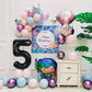 Smlpuame 40 Inch Number Balloon 0-9 Black Large Number 5 Balloons,Digital Balloons For Birthday Party Celebration Decorations Su