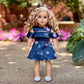 - Romantic Moment - Dark Blue Dress - Clothes Fits 18 Inch Doll (Doll Not Included)