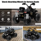 Costzon Kids Atv, 12V Four Wheeler Quad Electric Vehicle W/Forward/Backward Function, 2 Speeds, Music, Headlights, Storage Basket & Backrest, Toddler 4 Wheeler Toy Car For Boys Girls 3+ (Black)